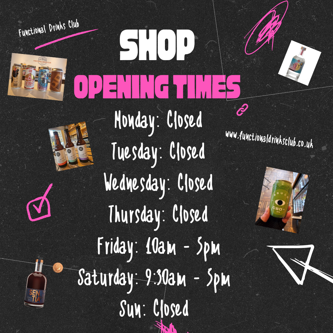 Functional Drinks Club Shop Opening Times