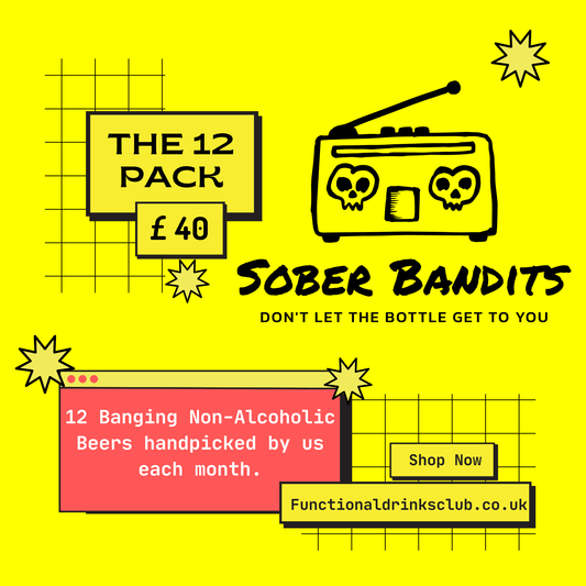 Sober Bandits 12 Pack Non - Alcoholic Craft Beer Delivery Box - Functional Drinks Club